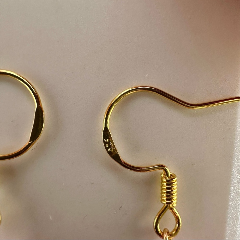 NEW⚜️Freshwater Raw Pearl Dangly Earrings - Picture 6 of 6